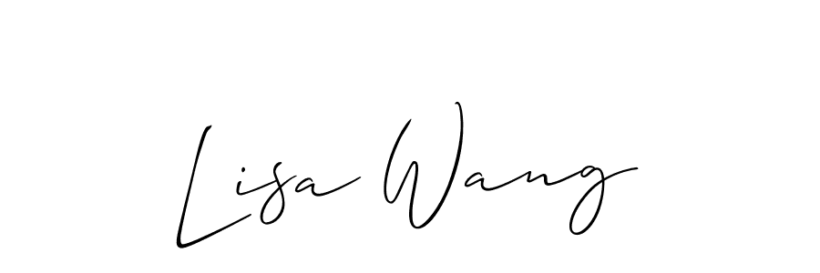 if you are searching for the best signature style for your name Lisa Wang. so please give up your signature search. here we have designed multiple signature styles  using Allison_Script. Lisa Wang signature style 2 images and pictures png