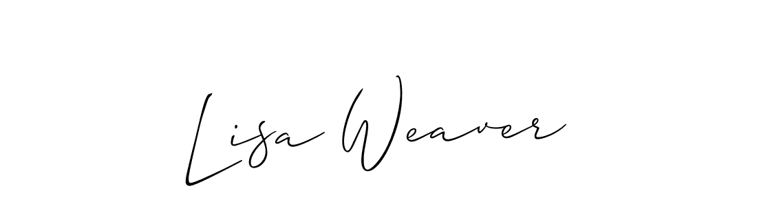 Use a signature maker to create a handwritten signature online. With this signature software, you can design (Allison_Script) your own signature for name Lisa Weaver. Lisa Weaver signature style 2 images and pictures png