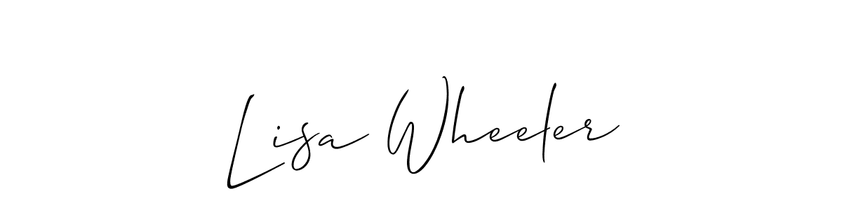 Create a beautiful signature design for name Lisa Wheeler. With this signature (Allison_Script) fonts, you can make a handwritten signature for free. Lisa Wheeler signature style 2 images and pictures png