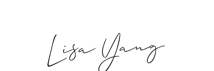 You should practise on your own different ways (Allison_Script) to write your name (Lisa Yang) in signature. don't let someone else do it for you. Lisa Yang signature style 2 images and pictures png