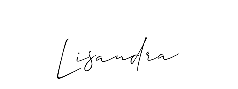 Make a beautiful signature design for name Lisandra. With this signature (Allison_Script) style, you can create a handwritten signature for free. Lisandra signature style 2 images and pictures png