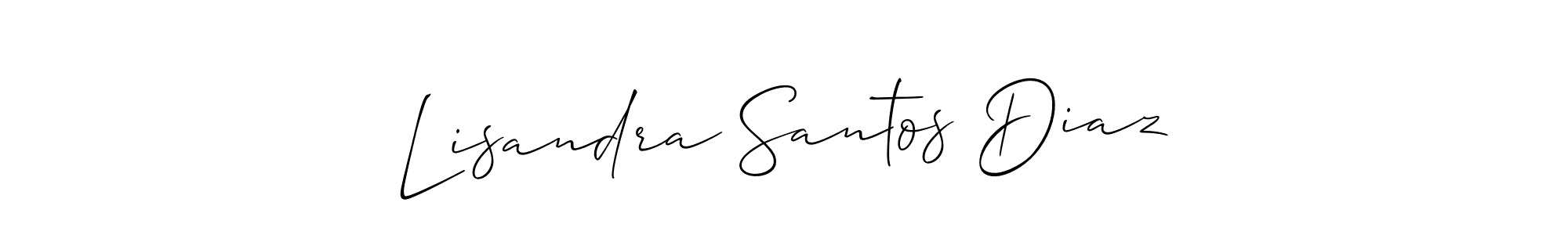 Create a beautiful signature design for name Lisandra Santos Diaz. With this signature (Allison_Script) fonts, you can make a handwritten signature for free. Lisandra Santos Diaz signature style 2 images and pictures png