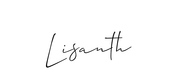 How to Draw Lisanth signature style? Allison_Script is a latest design signature styles for name Lisanth. Lisanth signature style 2 images and pictures png