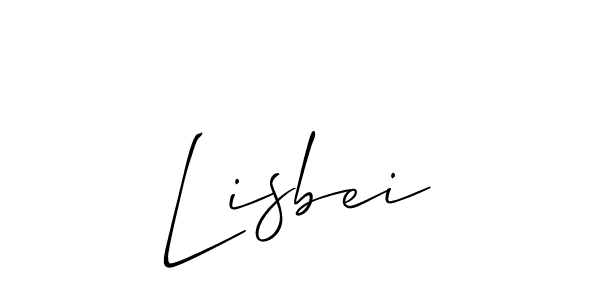 It looks lik you need a new signature style for name Lisbei. Design unique handwritten (Allison_Script) signature with our free signature maker in just a few clicks. Lisbei signature style 2 images and pictures png