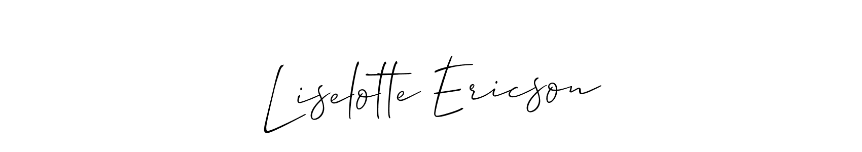 Also we have Liselotte Ericson name is the best signature style. Create professional handwritten signature collection using Allison_Script autograph style. Liselotte Ericson signature style 2 images and pictures png