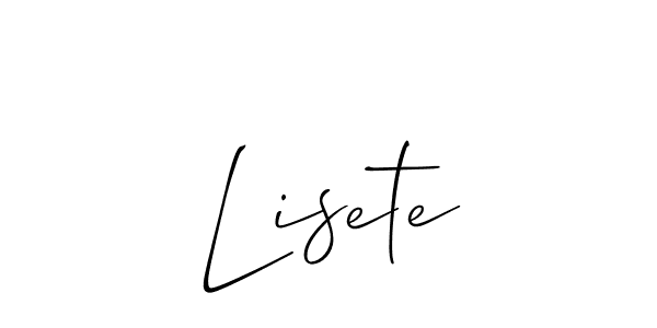 Also we have Lisete name is the best signature style. Create professional handwritten signature collection using Allison_Script autograph style. Lisete signature style 2 images and pictures png