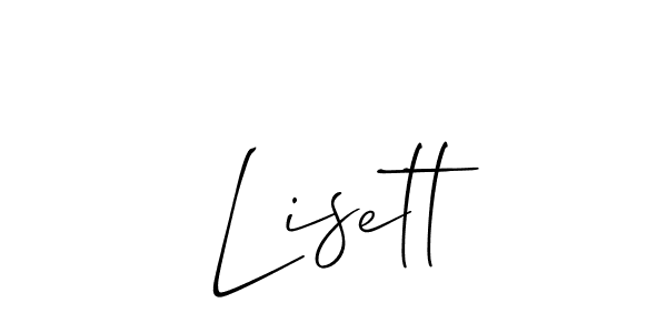 Also we have Lisett name is the best signature style. Create professional handwritten signature collection using Allison_Script autograph style. Lisett signature style 2 images and pictures png