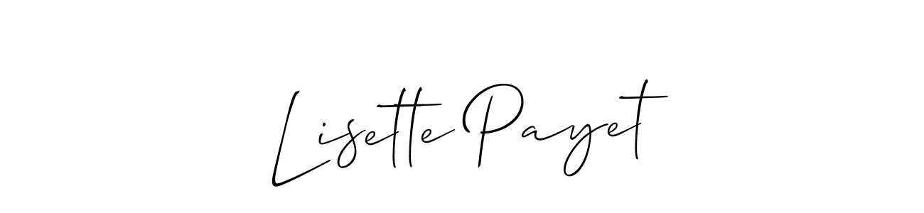 Best and Professional Signature Style for Lisette Payet. Allison_Script Best Signature Style Collection. Lisette Payet signature style 2 images and pictures png