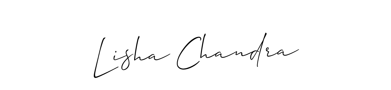 Once you've used our free online signature maker to create your best signature Allison_Script style, it's time to enjoy all of the benefits that Lisha Chandra name signing documents. Lisha Chandra signature style 2 images and pictures png