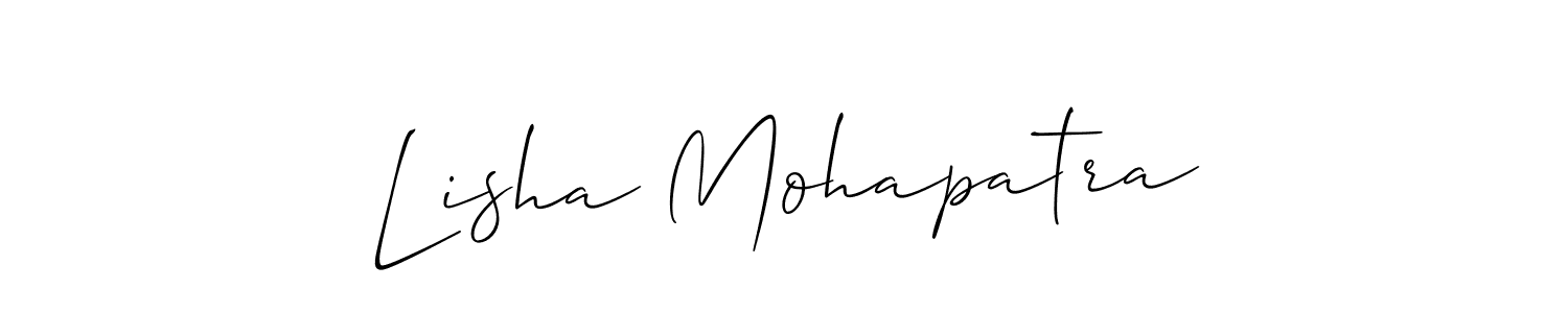 Lisha Mohapatra stylish signature style. Best Handwritten Sign (Allison_Script) for my name. Handwritten Signature Collection Ideas for my name Lisha Mohapatra. Lisha Mohapatra signature style 2 images and pictures png