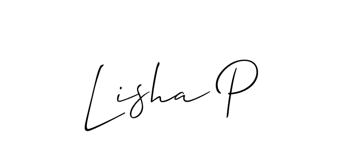 You should practise on your own different ways (Allison_Script) to write your name (Lisha P) in signature. don't let someone else do it for you. Lisha P signature style 2 images and pictures png