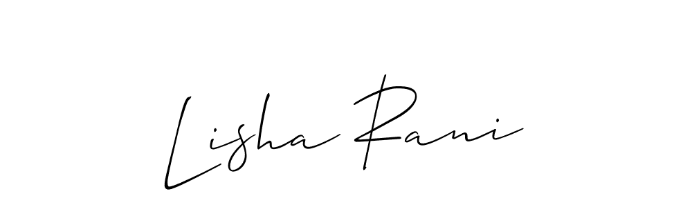 Also You can easily find your signature by using the search form. We will create Lisha Rani name handwritten signature images for you free of cost using Allison_Script sign style. Lisha Rani signature style 2 images and pictures png