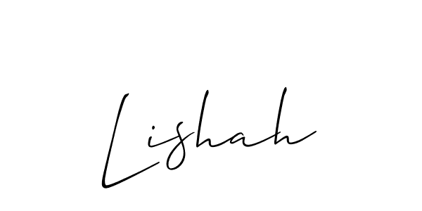 Make a beautiful signature design for name Lishah. With this signature (Allison_Script) style, you can create a handwritten signature for free. Lishah signature style 2 images and pictures png