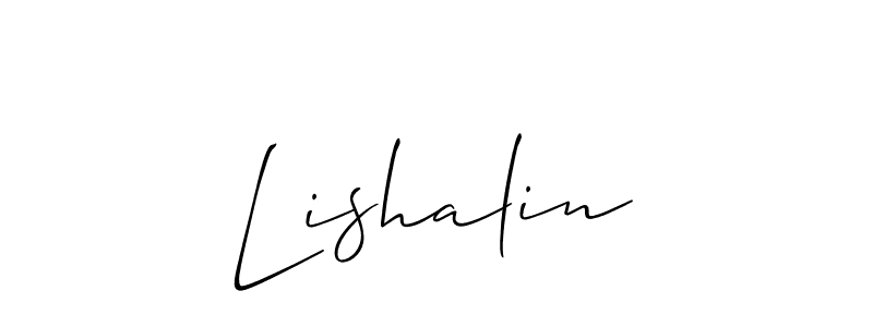 if you are searching for the best signature style for your name Lishalin. so please give up your signature search. here we have designed multiple signature styles  using Allison_Script. Lishalin signature style 2 images and pictures png