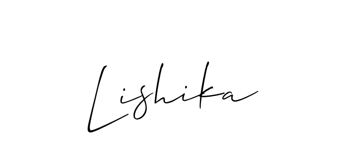 How to make Lishika signature? Allison_Script is a professional autograph style. Create handwritten signature for Lishika name. Lishika signature style 2 images and pictures png