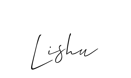 Create a beautiful signature design for name Lishu. With this signature (Allison_Script) fonts, you can make a handwritten signature for free. Lishu signature style 2 images and pictures png