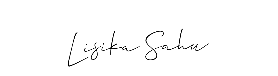 Allison_Script is a professional signature style that is perfect for those who want to add a touch of class to their signature. It is also a great choice for those who want to make their signature more unique. Get Lisika Sahu name to fancy signature for free. Lisika Sahu signature style 2 images and pictures png