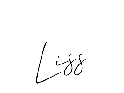 Create a beautiful signature design for name Liss. With this signature (Allison_Script) fonts, you can make a handwritten signature for free. Liss signature style 2 images and pictures png
