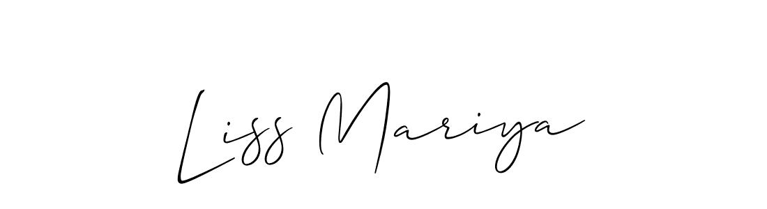 You should practise on your own different ways (Allison_Script) to write your name (Liss Mariya) in signature. don't let someone else do it for you. Liss Mariya signature style 2 images and pictures png