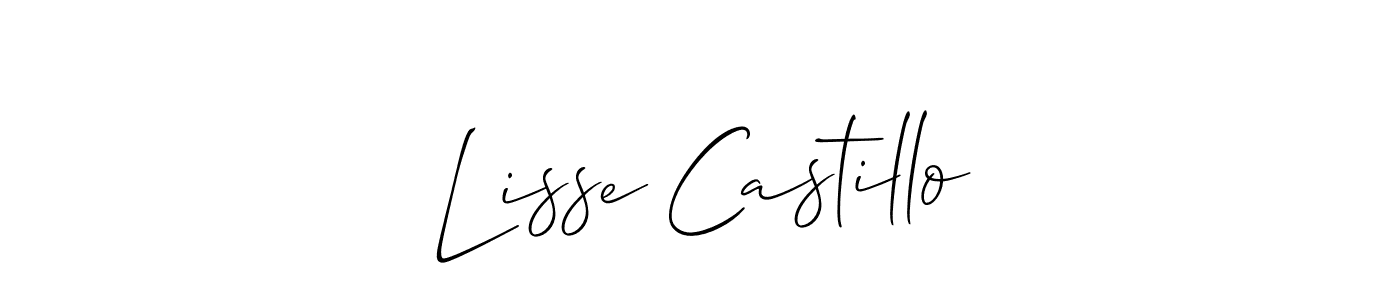 Make a beautiful signature design for name Lisse Castillo. With this signature (Allison_Script) style, you can create a handwritten signature for free. Lisse Castillo signature style 2 images and pictures png
