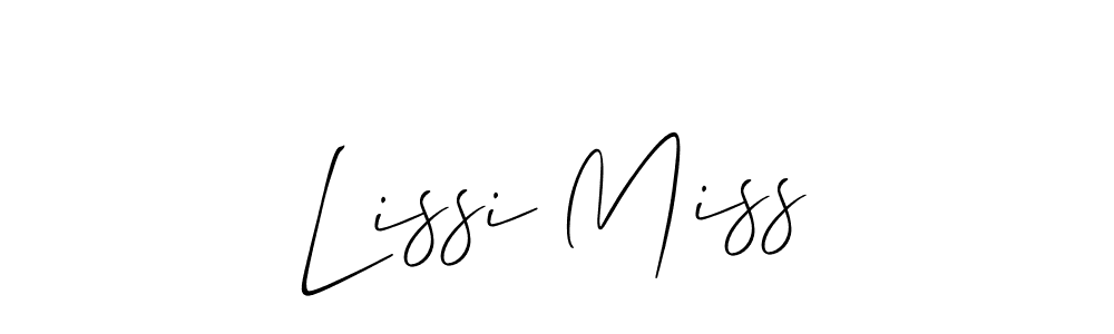 Design your own signature with our free online signature maker. With this signature software, you can create a handwritten (Allison_Script) signature for name Lissi Miss. Lissi Miss signature style 2 images and pictures png