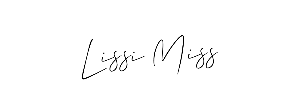 Design your own signature with our free online signature maker. With this signature software, you can create a handwritten (Allison_Script) signature for name Lissi Miss. Lissi Miss signature style 2 images and pictures png