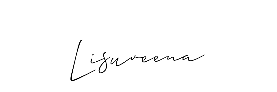 Make a short Lisuveena signature style. Manage your documents anywhere anytime using Allison_Script. Create and add eSignatures, submit forms, share and send files easily. Lisuveena signature style 2 images and pictures png
