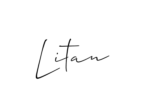 Also You can easily find your signature by using the search form. We will create Litan name handwritten signature images for you free of cost using Allison_Script sign style. Litan signature style 2 images and pictures png