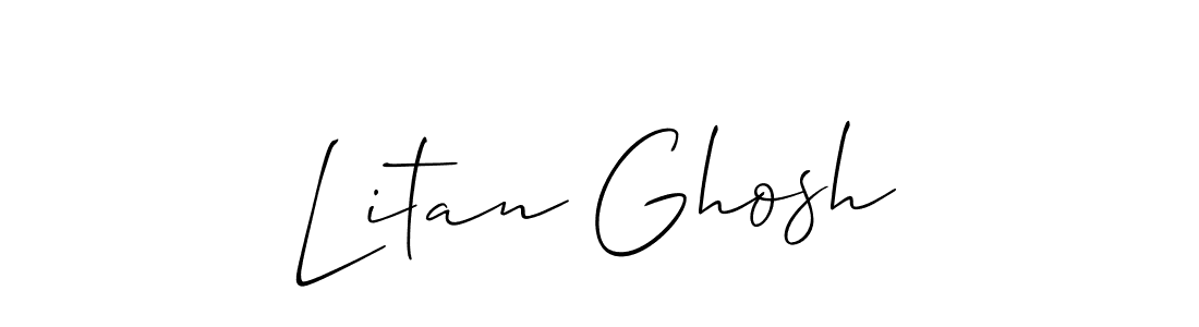 The best way (Allison_Script) to make a short signature is to pick only two or three words in your name. The name Litan Ghosh include a total of six letters. For converting this name. Litan Ghosh signature style 2 images and pictures png