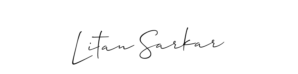 if you are searching for the best signature style for your name Litan Sarkar. so please give up your signature search. here we have designed multiple signature styles  using Allison_Script. Litan Sarkar signature style 2 images and pictures png