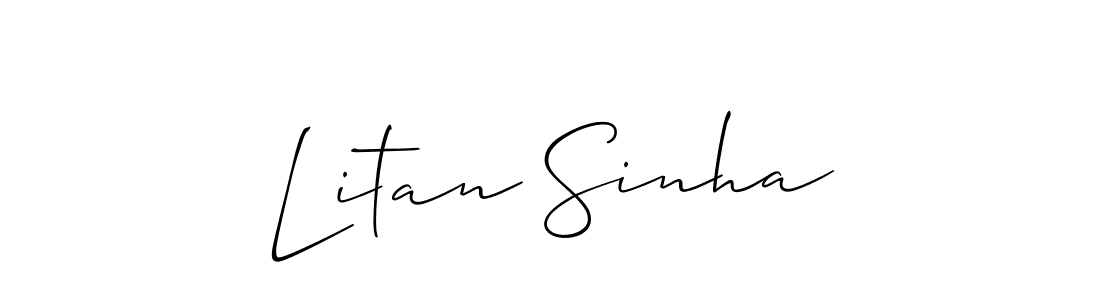 Also we have Litan Sinha name is the best signature style. Create professional handwritten signature collection using Allison_Script autograph style. Litan Sinha signature style 2 images and pictures png