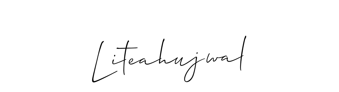 Design your own signature with our free online signature maker. With this signature software, you can create a handwritten (Allison_Script) signature for name Liteahujwal. Liteahujwal signature style 2 images and pictures png