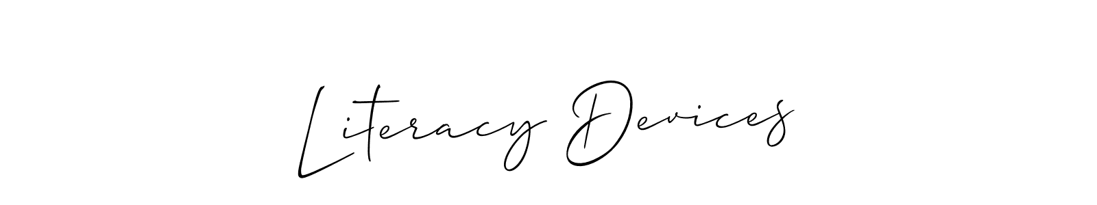 Literacy Devices stylish signature style. Best Handwritten Sign (Allison_Script) for my name. Handwritten Signature Collection Ideas for my name Literacy Devices. Literacy Devices signature style 2 images and pictures png