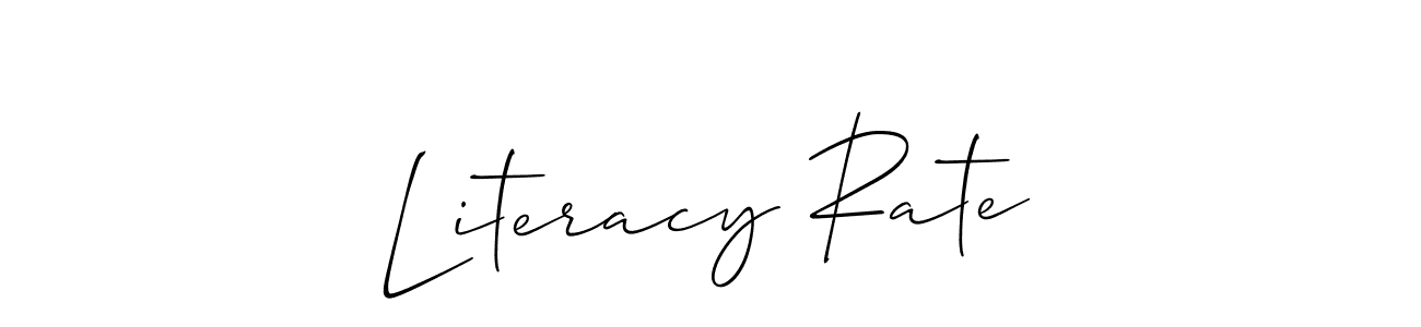 How to Draw Literacy Rate signature style? Allison_Script is a latest design signature styles for name Literacy Rate. Literacy Rate signature style 2 images and pictures png