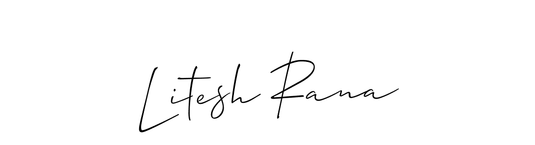 Make a short Litesh Rana signature style. Manage your documents anywhere anytime using Allison_Script. Create and add eSignatures, submit forms, share and send files easily. Litesh Rana signature style 2 images and pictures png