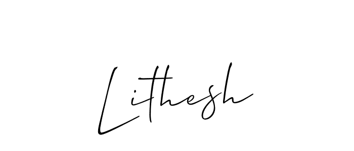 Make a beautiful signature design for name Lithesh. With this signature (Allison_Script) style, you can create a handwritten signature for free. Lithesh signature style 2 images and pictures png