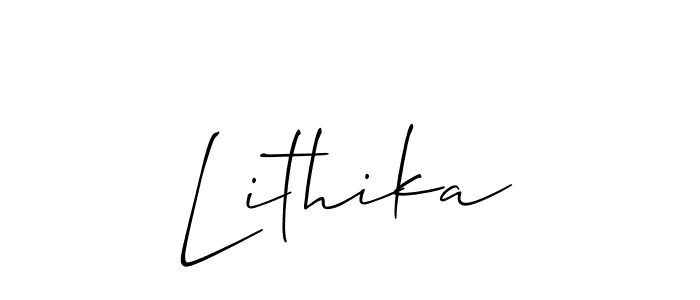 How to make Lithika signature? Allison_Script is a professional autograph style. Create handwritten signature for Lithika name. Lithika signature style 2 images and pictures png