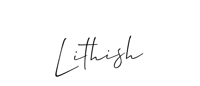 Similarly Allison_Script is the best handwritten signature design. Signature creator online .You can use it as an online autograph creator for name Lithish. Lithish signature style 2 images and pictures png