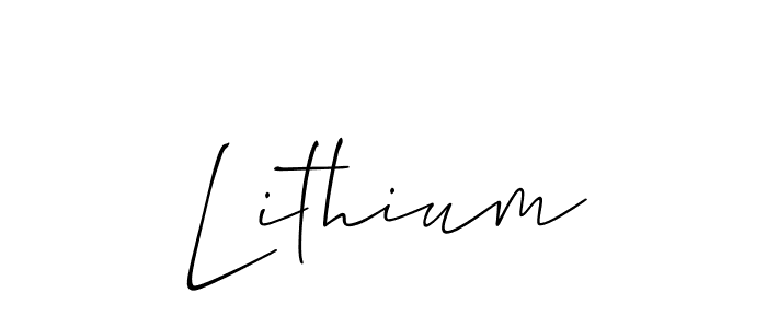 How to make Lithium name signature. Use Allison_Script style for creating short signs online. This is the latest handwritten sign. Lithium signature style 2 images and pictures png