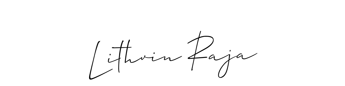 Also we have Lithvin Raja name is the best signature style. Create professional handwritten signature collection using Allison_Script autograph style. Lithvin Raja signature style 2 images and pictures png