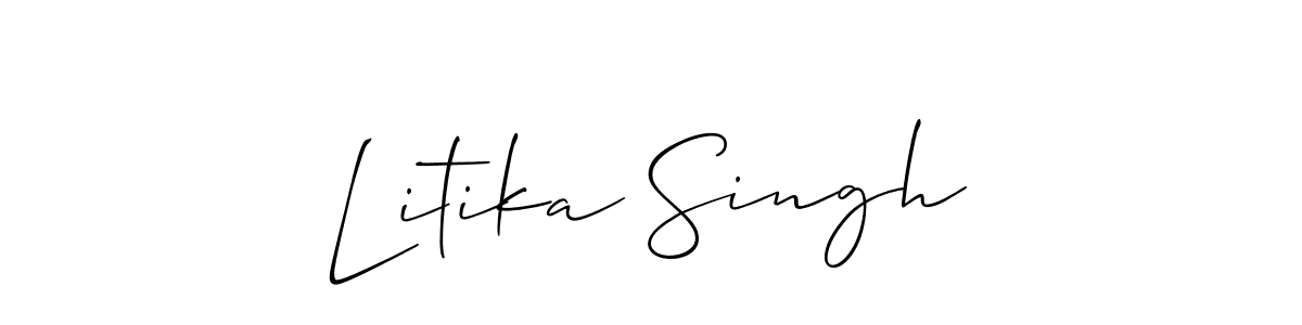 This is the best signature style for the Litika Singh name. Also you like these signature font (Allison_Script). Mix name signature. Litika Singh signature style 2 images and pictures png