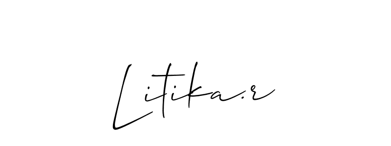 Here are the top 10 professional signature styles for the name Litika.r. These are the best autograph styles you can use for your name. Litika.r signature style 2 images and pictures png