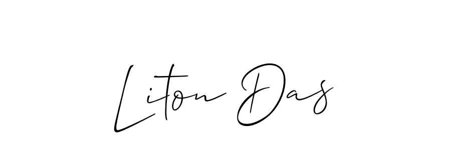 Also we have Liton Das name is the best signature style. Create professional handwritten signature collection using Allison_Script autograph style. Liton Das signature style 2 images and pictures png