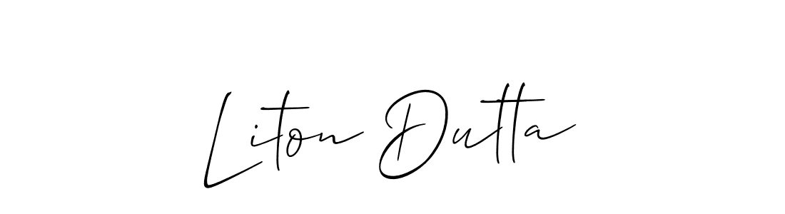 Make a short Liton Dutta signature style. Manage your documents anywhere anytime using Allison_Script. Create and add eSignatures, submit forms, share and send files easily. Liton Dutta signature style 2 images and pictures png