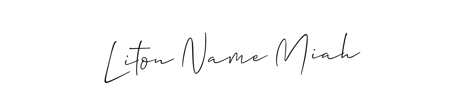 Check out images of Autograph of Liton Name Miah name. Actor Liton Name Miah Signature Style. Allison_Script is a professional sign style online. Liton Name Miah signature style 2 images and pictures png