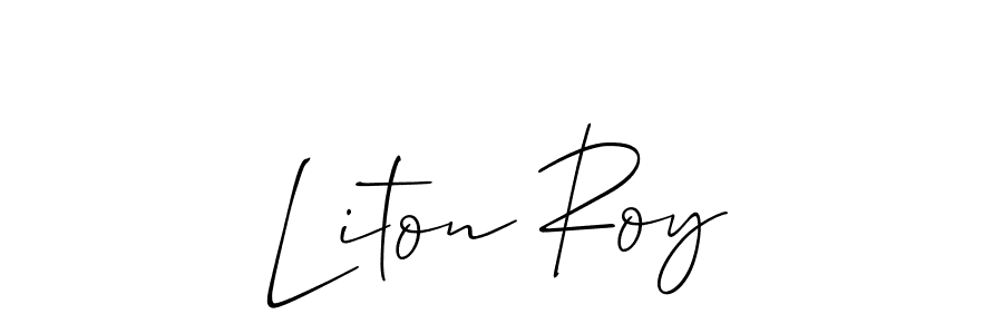 Create a beautiful signature design for name Liton Roy. With this signature (Allison_Script) fonts, you can make a handwritten signature for free. Liton Roy signature style 2 images and pictures png