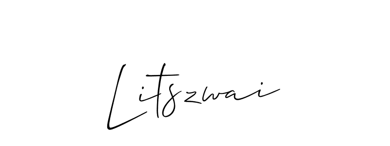 You should practise on your own different ways (Allison_Script) to write your name (Litszwai) in signature. don't let someone else do it for you. Litszwai signature style 2 images and pictures png