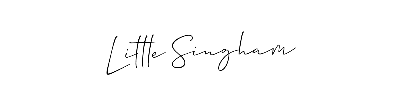 Make a beautiful signature design for name Little Singham. With this signature (Allison_Script) style, you can create a handwritten signature for free. Little Singham signature style 2 images and pictures png