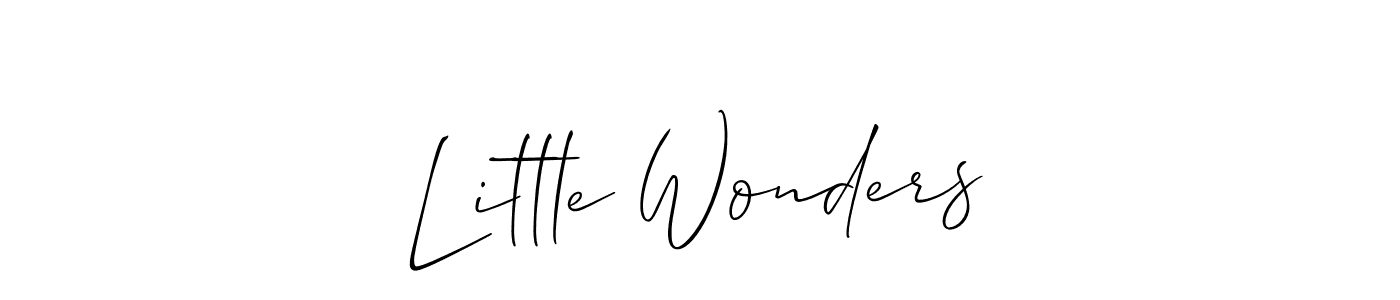 Little Wonders stylish signature style. Best Handwritten Sign (Allison_Script) for my name. Handwritten Signature Collection Ideas for my name Little Wonders. Little Wonders signature style 2 images and pictures png