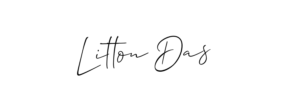 How to make Litton Das name signature. Use Allison_Script style for creating short signs online. This is the latest handwritten sign. Litton Das signature style 2 images and pictures png